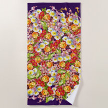 Antikes Kunst Blumenmuster Frühlingsblumen Primel