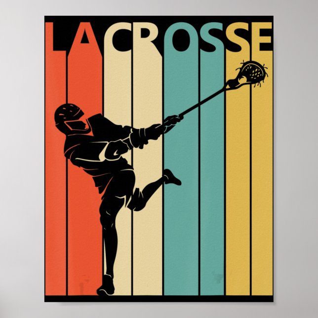 Antikes Lacrosse-Geschenk Poster (Vorne)