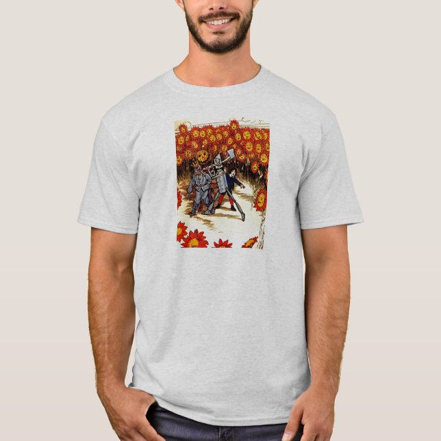 antikes Land Oz Tin Woodman Scarecrow T-Shirt (Vorderseite)