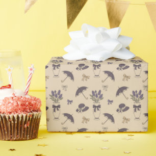 Antikes Lavendel-Nostalgie-Geschenkpapier-Rolle Geschenkpapier