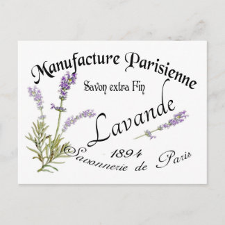 Antikes Lavendel Postkarte