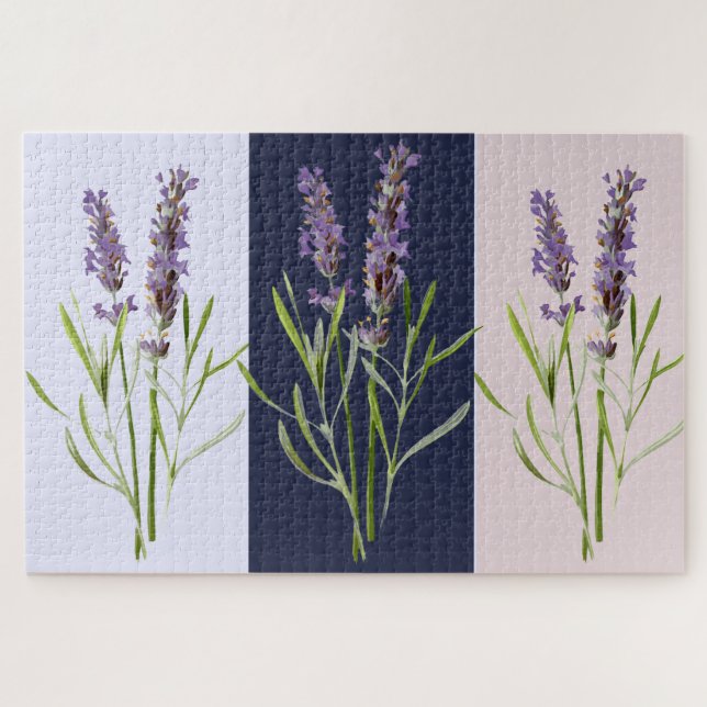 Antikes Lavendel-Triptychon   Puzzle (Horizontal)