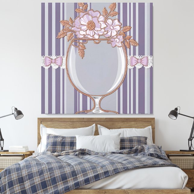 Antikes Lavendelglas  Leinwanddruck (Insitu (Schlafzimmer))