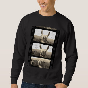 antikes Liebes-Lama-Alpaka-Foto Sweatshirt