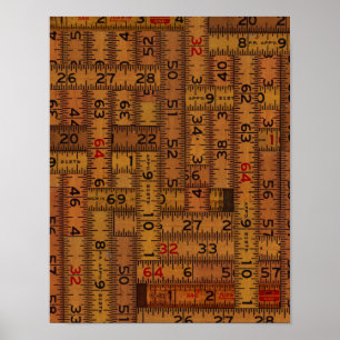Antikes Lineal gemustert Poster