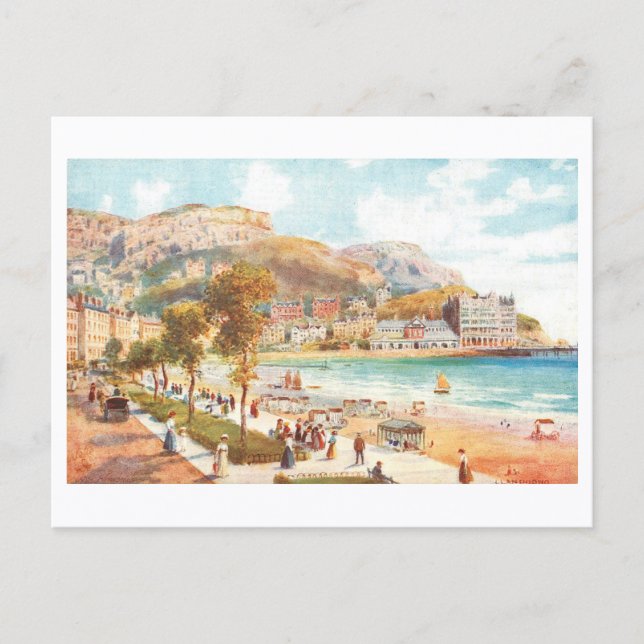 Antikes Llandudno Postkarte (Vorderseite)