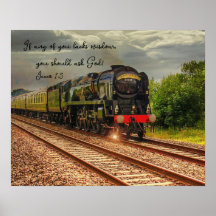 Antikes Lokomotiven-Landfoto mit Weisheit