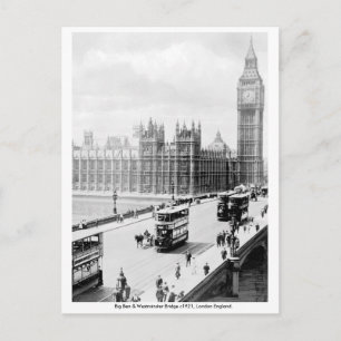 Antikes London, Big Ben, Westminster Bridge Postkarte