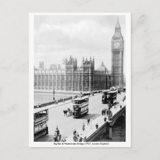 Antikes London, Big Ben, Westminster Bridge Postkarte