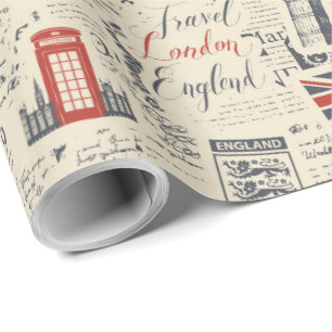 Antikes London Geschenkpapier