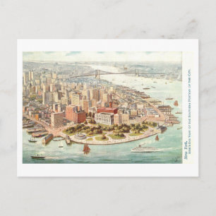 Antikes Lower Manhattan, New York City Postkarte