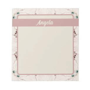 Antikes Magnolien-Blumen-Ephemerie-Muster Notizblock