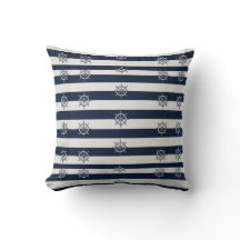 Antikes maritimes Schiffssteuerrad Navyblau Elfenb