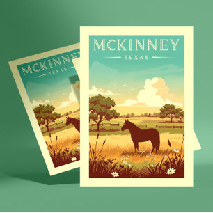Antikes McKinney Texas Postkarte