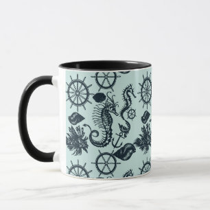 Antikes Meerestiere-Muster Tasse