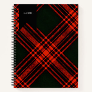 Antikes Menzies Jagd-Clan-Plaid Notizbuch