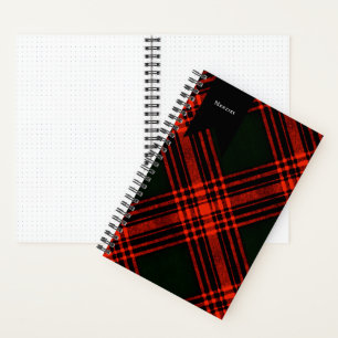 Antikes Menzies Jagd-Clan-Plaid Notizbuch