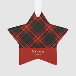 Antikes Menzies Jagd-Clan-Tartan-Dekor Ornament