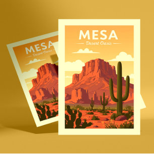Antikes Mesa Arizona Postkarte