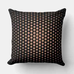 Antikes Messing Techno Dots Modernes Schwarz Kissen