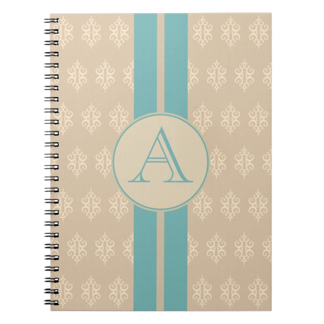 Antikes Mit Monogramm SpitzenNotebook Notizblock (Vorderseite)