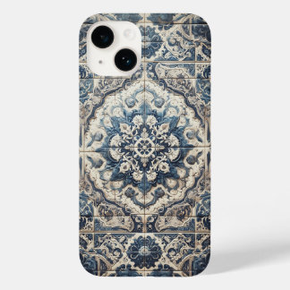 Antikes Mittelmeerblau und Weißes Dekorativ In Case-Mate iPhone 14 Hülle