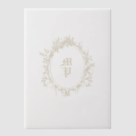 Antikes Monogramm Wreath Romantische Kalligrafie