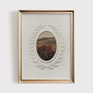 Antikes Moody-Landschaftsbild, vintage druckbar Poster
