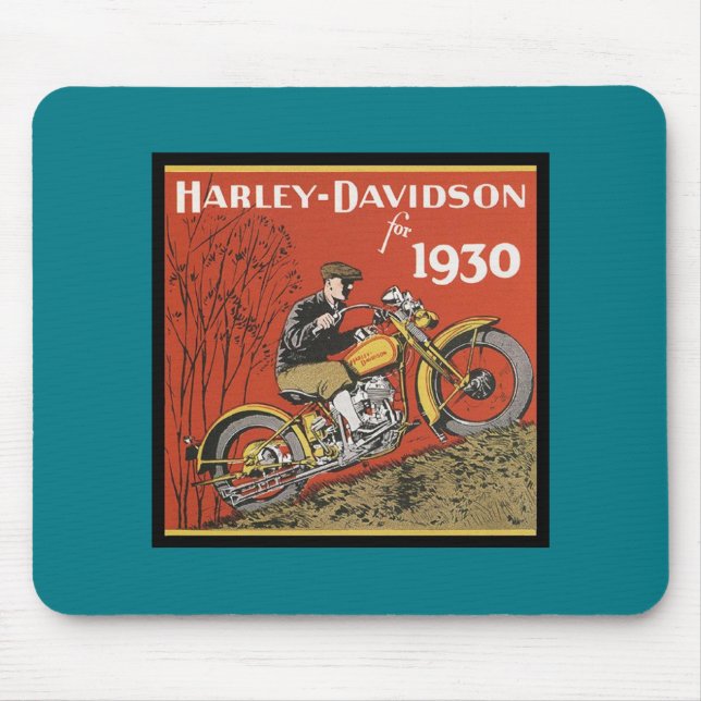 ANTIKES MOTORRAD-PLAKAT MOUSEPAD (Vorne)