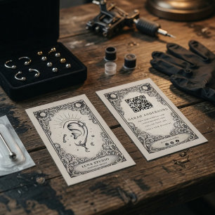 Antikes Mystisches Ohrlochstechen Himmels-Design Visitenkarte