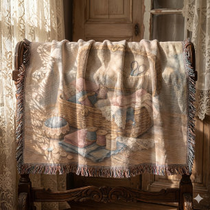 Antikes Nähkörbchen Landhausstil Pastell Decke