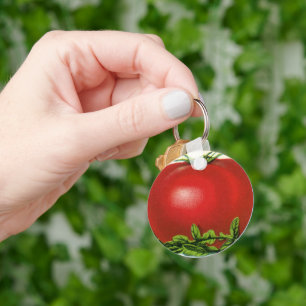 Antikes Obstkistenetikett, Arcadia Beauty Tomaten Schlüsselanhänger
