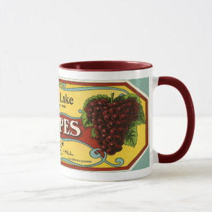 Antikes Obstkistenetikett Tasse