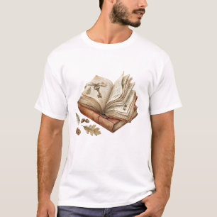 Antikes offenes Buch mit magischen Schlüsseln Gesc T-Shirt