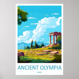 Antikes Olympia Vintage-Reiseposter Ski National Poster