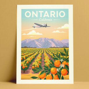 Antikes Ontario Kalifornien Postkarte