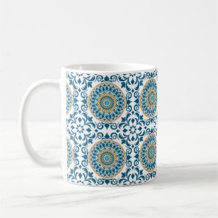 Antikes Orientalisches Dekoratives Blau, Braun und Tasse