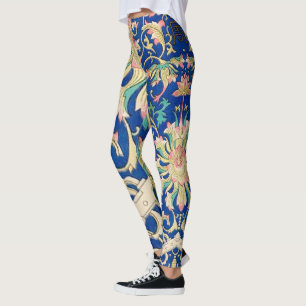 Antikes Orientalisches Muster Deep Royal Blue Leggings