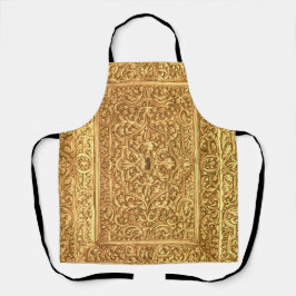 Antikes ornamentales goldenes Blumenmuster Schürze