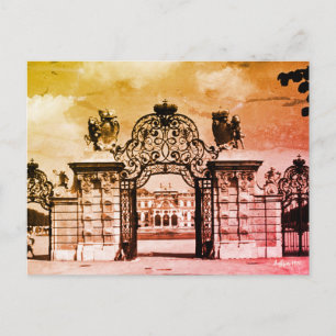 Antikes Österreich Wien Belvedere Schlosstor Postkarte