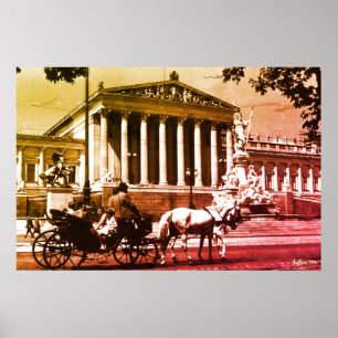 Antikes Österreich Wien Parlament Poster