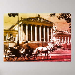 Antikes Österreich Wien Parlament Poster