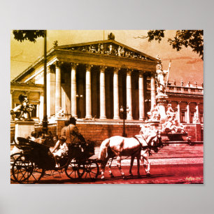 Antikes Österreich Wien Parlament Poster