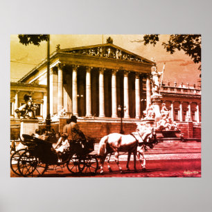 Antikes Österreich Wien Parlament Poster