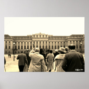 Antikes Österreich Wien Schönbrunn Häuser Poster