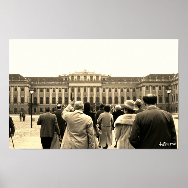 Antikes Österreich Wien Schönbrunn Häuser Poster (Vorne)