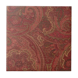 Antikes Paisley-Blumen-Keramikfliese Fliese
