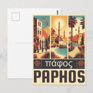 Antikes Paphos Stadt, Zypern Urlaub Geschenk Souve Postkarte