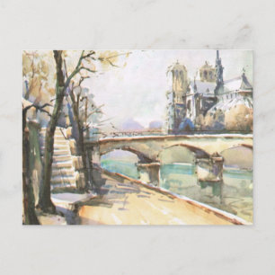 Antikes Paris, Notre Dame, La Seine Postkarte