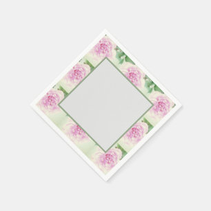Antikes, pastellfarbenes rosa Rosenpapier Serviette